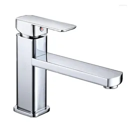 Bathroom Sink Faucets Chrome Plating Faucet Basin Mixer Copper And Cold Water Taps Single Handle Restroom Filter Tap Extended Nozzle