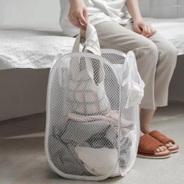 Laundry Bags Breathable Dirty Clothes Pouch Foldable Garment Storage With Handle Great Ventilation Basket
