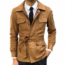 uomo in pelle scamosciata tasca slim fit Dropship Center Racing giacca a vento anche Parka Y2K Piumini Piumini per uomo Cappotto maschile Uomo Q56k #