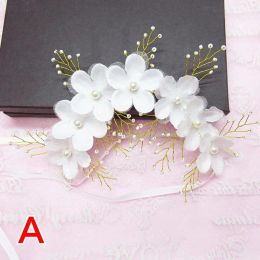 Hair Clips Barrettes Elegant Girls Bridal Headband Imitated Pearl Headdress Flower Wreath Bride Garland Head Hoop Headbands Jewelry Dr Otbt0