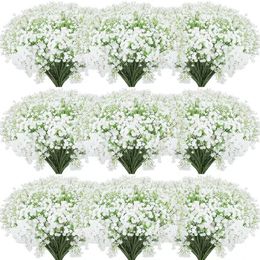 50 Pcs Artificial Flowers Babies Breath Flowers Fake Gypsophila Plants Flowers for Wedding Home Party Decor 240322