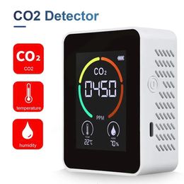 Air Quality Detector Carbon Dioxide Detector Agricultural Production Greenhouse White Gas Monitor Air Quality Tester CO2 Meter 240320