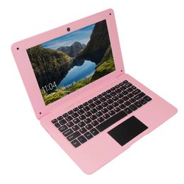 10.1-inch quad core mini laptop student computer lightweight office notebook pink Laptop