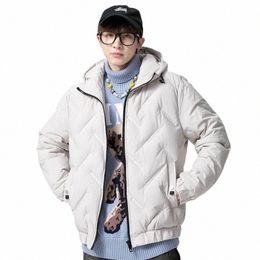 mens Winter New Trendy Teen Fi Down Jacket Warm White Duck Down Coat Clothes E8JK#