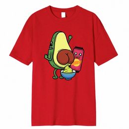 produzione Avocado Jam con avocado stampato T-shirt da uomo traspirante Tees Estate Cott maglietta Hip Hop sciolto T-shirt oversize X7Zj #