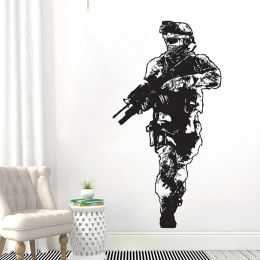 Stickers Wall Decals US Soldier Marine Army Military Guys Vintage Poster Selfadhesive Vinyl Livingroom Stickers Decoration Mural DW21818