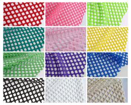 Fabric Dia.1cm Diamond Holes Mesh Polyester Fishnet Fabric Small Stretch 165cm wide sold by the yard (91cm long)