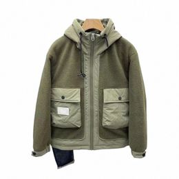 lamb's Wool Hooded Cott Coat Men Zipper Military Tactical Jacket Autumn Winter Warm Jacket Hip Hop Fi Casual Big Pocket v76E#