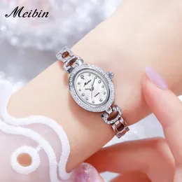 New Jewellery bracelet series womens watch with fritillaria diamond set small disc quartz watch E5