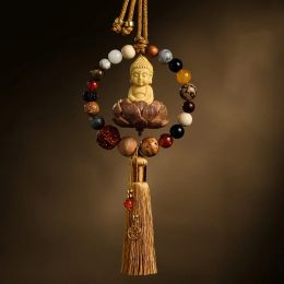 Sculptures Buddha Statue Car Hanging Tassel Pendant Bodhi Zen Fengshui Buddhism Decoration