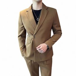 fall British Style Men Blazers Single Breasted Casual Suit Jacket Wedding Busin Dr Coat Social Banquet Tuxedo Costume 4XL H3Um#