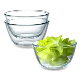 Bowls 3 Pack Clear Glass Set 17oz Prep For Kitchen