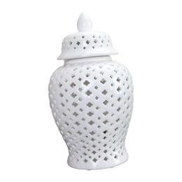 Jars Traditional Ceramic Ginger Jar Vase Porcelain Jar Temple Jar Universal Oriental Ornament for Restaurant Decoration Collection