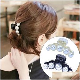 Hair Clips Barrettes Pcs Faux Pearl Jaw Women Claw Clip Hairpin Clamps K2 Hono22 Drop Delivery Jewelry Hairjewelry Otuto