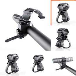 Upgrade New 360 Degree Rotate Bicycle Light Bracket Lamp Holder LED Torch Headlight Pump Stand Quick Release Mount Bike Accessories