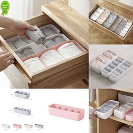 2024 Divided Sock Storage Box Plastic Underwear Storage Box Desktop Drawer Organising Box Storage Organiser