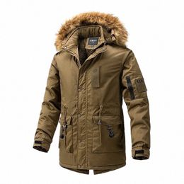 2023 Winter Warm Thick Fleece Parkas Men Waterproof Hooded Fur Collar Parka Coat Male Autumn Fi Casual Cott-padded Jacket y7f8#