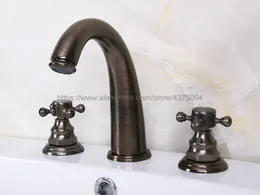 Bathroom Sink Faucets 3 Hole Faucet For And Cold Mixer Tap Double Handle Basin Nnf438