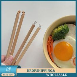 Chopsticks Wooden Good-looking Tableware Anti-slip Durable Creative Cartoon Bamboo And Wood