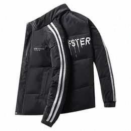 ueteey Winter Fi Men White Duck Down Jacket Thiken Warm Outdoor Sport Running Casual Striped Windbreaker Male Puffer Coat n0e9#