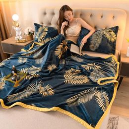 Blankets Milk Fiber Flannel Single Double Velvet Blanket Bed Sheet Nap Air Conditioning