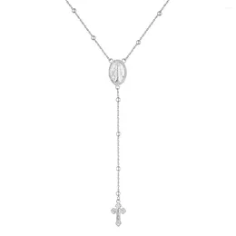 Chains European And American Cross-border 925 Silver Necklace Women's Cross Pendant With Personalised Punk Style Mix Match Design