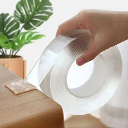 2016 Nano Tape Double Sided Tape Transparent Reusable Waterproof Adhesive Tapes Cleanable Kitchen Bathroom Supplies Tapes 2/4mm Nano Tape