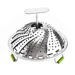 Cookware Sets Stainless Steel Folding Vegetable Steamer Basket Insert For Cooking Food Expandable To Fit Various Size Pot(5.1-9Inch)