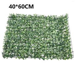 Decorative Flowers 1x Artificial Plant Walls Foliage Hedge Grass Mat Greenery Panels Fence Simulation Lawn Turf Fake Green 40cm 60cm