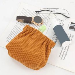 Storage Bags Small Items Bag Corduroy Travel Organizer Pouch Set For Women Capacity Elastic Hair Accessories