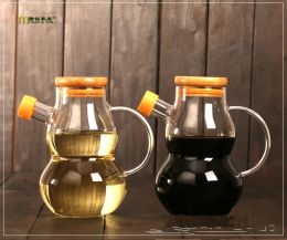 Jars 1PC Oil Vinegar Bottle Creative Soy Sauce Oiler Leakproof Olive Oil Storage Jars Kitchen Accessories Cooking Tools OK 0356