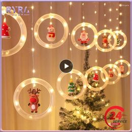 Strings Christmas Decoration Room Arrangement Cabinet Star LED Lanterns Wishing Ball Ice String Copper Lights Gifts Decor