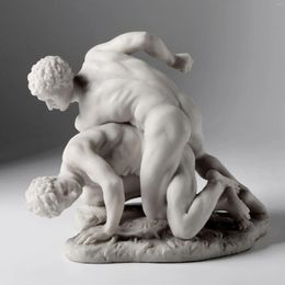 Decorative Figurines Creative Art Greek Two-person Wrestling Birthday Gift Exquisite Home Furnishings Jewelry