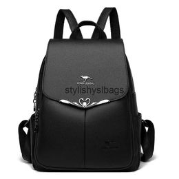 Backpack Style Shoulder Bags Luxury Designer Fashion Backpack for Women School Pu Leather Female Large Capacity Travel Bagpack Ladies Laptop H240328