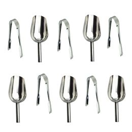 Jackets 5/10pcs/set Stainless Steel Kitchen Tongs Candy Bar Bbq Grilling Tong Ice Sugar Scoops Candy Salad Tools Home Kitchen Tools New