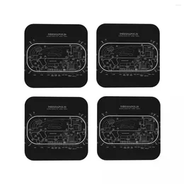 Table Mats Indianapolis Motor Speedway (White Stencil-No Background) Coasters Kitchen Placemats Coffee For Decor Home Tableware Pads