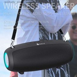 Portable Speakers High power Bluetooth speaker portable column TWS wireless stereo bass speaker karaoke home system music box FM radio speaker Q240328