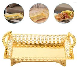 Dinnerware Sets Large Serving Tray With Handles Coffee Table Metal Trays Household Zinc Alloy