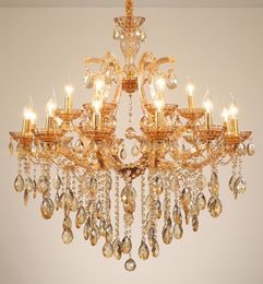 Maria Theresa Crystal Chandelier Light Luxury Modern Gold Pendant lamp Elegant Home Lighting for living room Lobby Stair Hallway