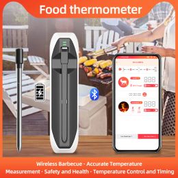 Gauges Digital Meat Thermometer Bluetooth Wireless BBQ Food Thermometer IP67 Waterproof Probes for Oven Grill BBQ Smoker Kitchen