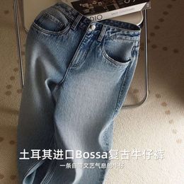 Ткань рекомендуется для потолка, прямые джинсы с высокой талией для женщин