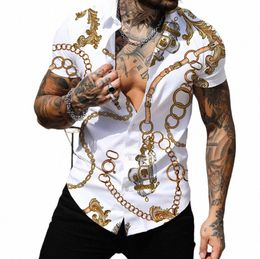 mens Clothing Social Shirt Man Baroque Print Loose Shirts Tops Luxury Lapel Prom High Quality Blouse 5XL Oversized Tee Shirt Men n7iE#