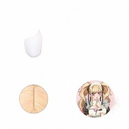 kitagawa Marin Cosplay Maid Wig Pytails Gold Pink Lg Curly Hair Adult Cat Girl Coser JK Pigtails Q3iv#