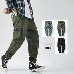 Men's Pants Wide Leg Trouser Japanese Style Streetwear Black Cargo Big Size Fashion Male Loose Street Wear Summer Oversize