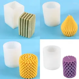 Baking Moulds Cylindrical Candle Mould Cube Ball Square 3D Geometry Silicone DIY Plaster Mould Home Decoration Accessories