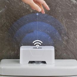 Bath Accessory Set Touchless Toilet Flush Aid Motion Sensor-Flush Button On-Touch IR-Sensing