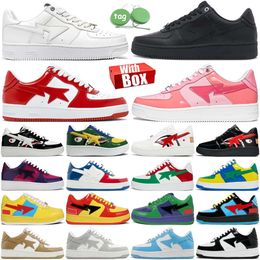 with box designer shoes sneakers for mens womens low top Black White Baby Blue Orange Camo Green Pastel Pink Nostalgic Grey mens outdoor fashion trainers