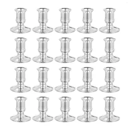 Candle Holders 20 Pcs Pretty Electronic Base Bulk Taper Candles Holder Plastic Candlestick