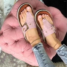 Slippers Toe Fashion Sandals Women's Flat Flip Summer And Buckle Slipper Cool For Women