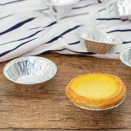 Tools Baking Mold Cookie Muffin Egg Tart Fresh Disposable Good Tin Foil Cake Cup 100pc Round Aluminum Portuguese Base